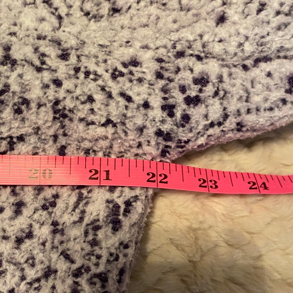 🌸 Cozy Lavender Zip-Up Sherpa Sweater with Pockets - Picture 6 of 9